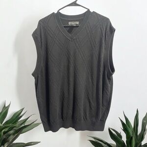 Men's Black V-Neck Sweater Vest